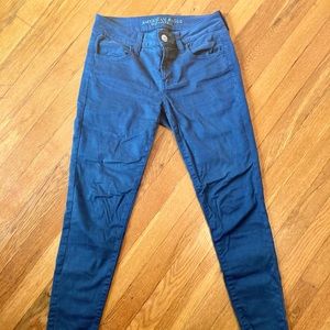 American Eagle teal jeggings size 4 regular
